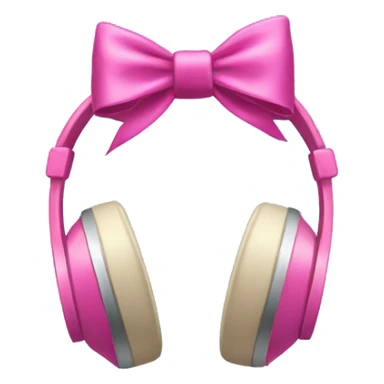 Headphones with coquette bows sticker