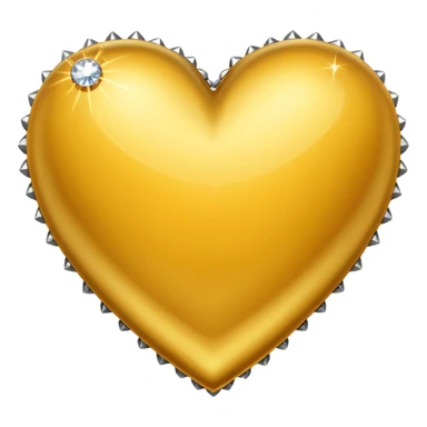a golden heart studded with diamonds sticker