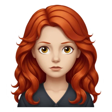 Preta, do cabelo grande ondulado, vermelho, cara de Seria, croped sticker