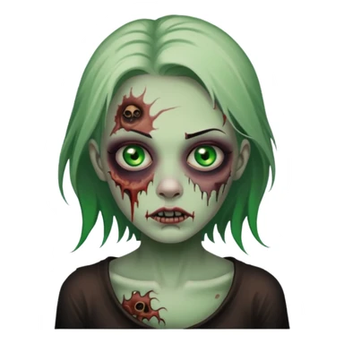 lady zombie with tattoo sticker