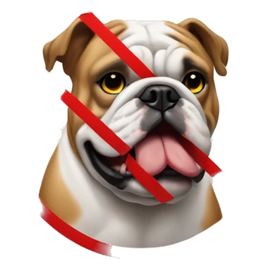 english bulldog no entry sticker