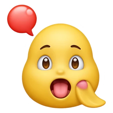 Little emoji character sticking tounge out while looking up sticker