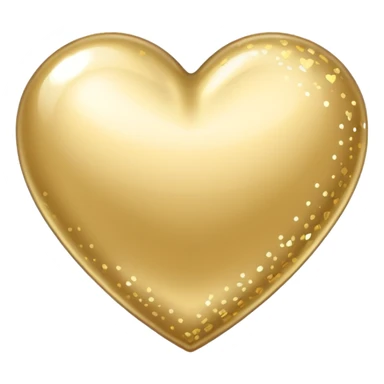 white heart with a gold sparkle sticker