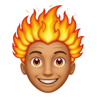 smile with the fire brain sticker