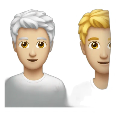 Perspiring white gay sticker