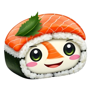 enormous sushi smiling sticker