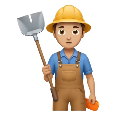 gardener with a shovel sticker