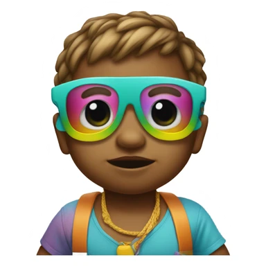 Baby wearing sunglasses sticker