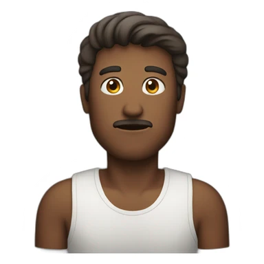 man refusing sticker