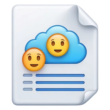 an ai tool emoji for  a  document report  sticker