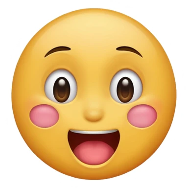 Happy laughing shocked face with no blush sticker