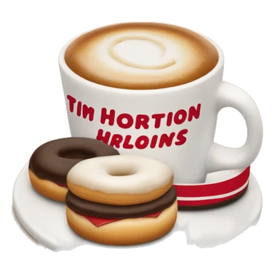 “Tim Hortons store with a red and white color scheme, featuring the classic Tim Hortons logo, a warm and welcoming design that represents a popular coffee and donut shop.” sticker