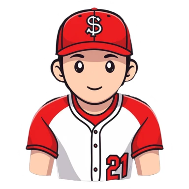 Man wearing red MASA baseball cap sticker