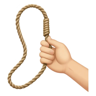 hand letting go a rope fall sticker