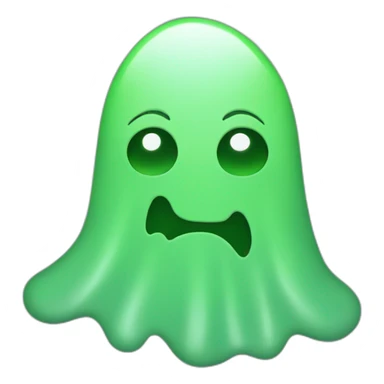 A green ghost sticker