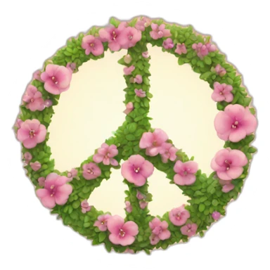 Peace and love sign sticker
