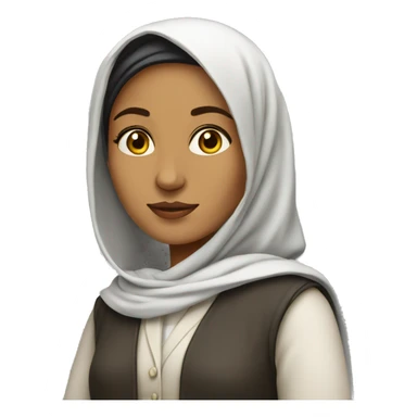 Educated Arab woman with a wheatish complexion sticker