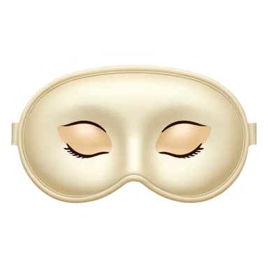 Cream coloured silk sleeping mask  sticker