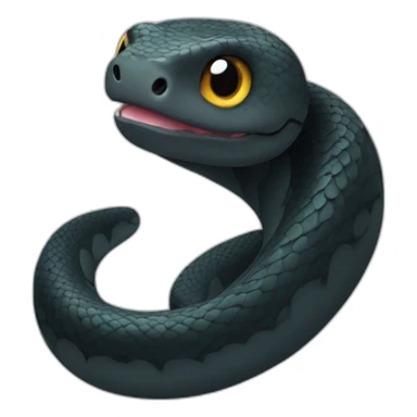 cute Snake black sticker