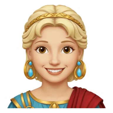 Ancient Roman woman with earrings and blonde hair sticker