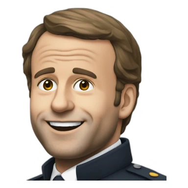Macron ne sourit pas sticker
