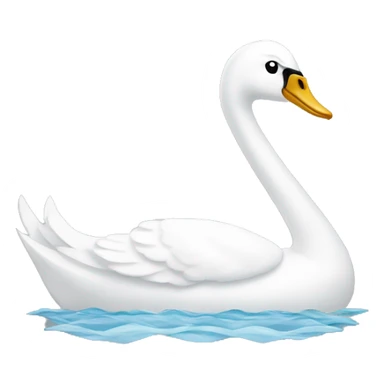 A boat shaped like a white swan sticker