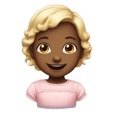 Little baby girl smiling  sticker