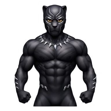 Black panther animal emoji with dark spots sticker