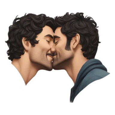 Pedro pascal kissing oscar isaac sticker