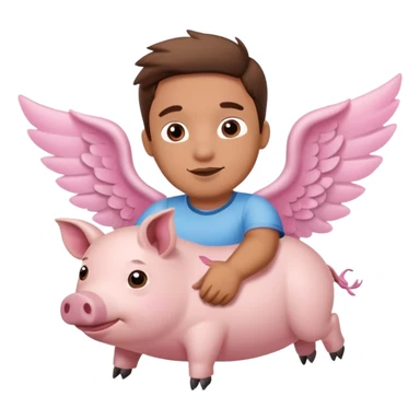 Flying pig with Steve on it sticker