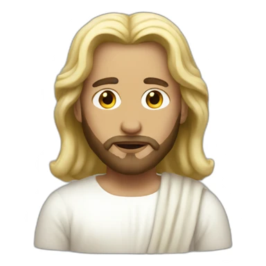 white jesus sticker