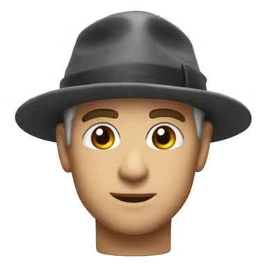 Squalo con cappello  cilindro sticker