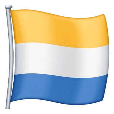 bandera dividida horizontalmente en tres colores: blanco, azul y amarillo (en ese orden) sticker