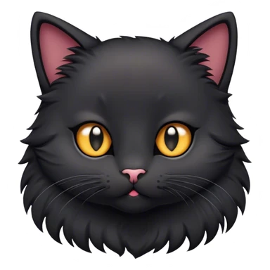 cute black cartoon kitty sticker
