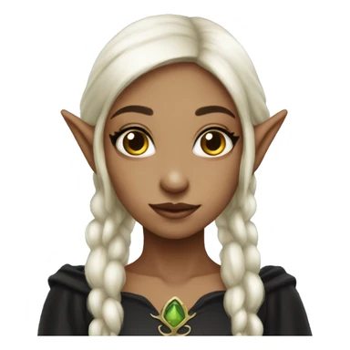 female elf fantasy black dress sticker