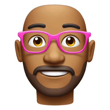 Emoji de óculos e laço rosa  sticker