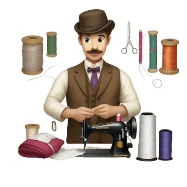 a London haberdasher in action sticker