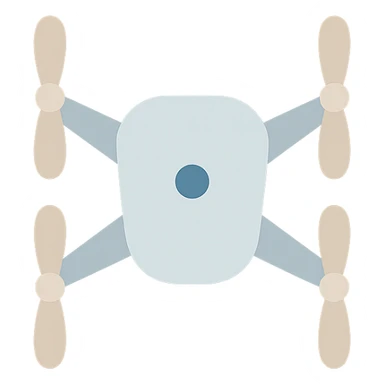 simple drone, flat color icon style, minimal details sticker