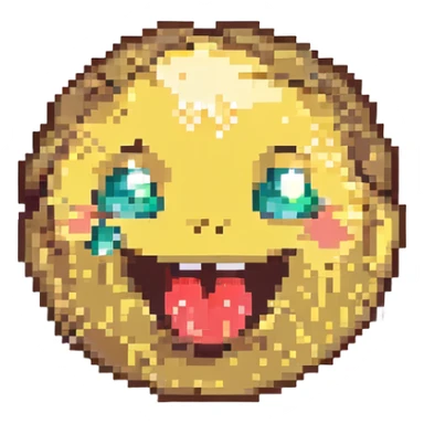 drooling emoji with special needs, friendly and positive expression sticker