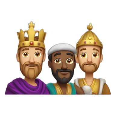 Melchior Caspar and Balthazar three wise men sticker