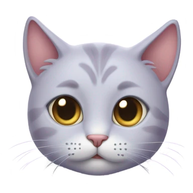 lavender cat in love sticker