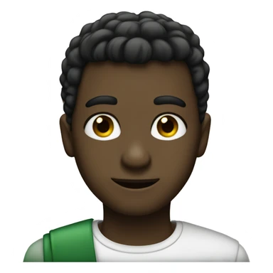 menino cabelo preto liso pele bege olhos verdes  sticker