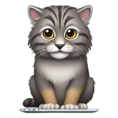 Manul on the laptop sticker