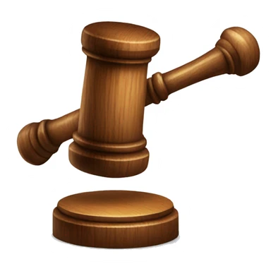 judge hammer of wood sticker
