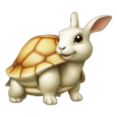 Tortue sur lapin sur chèvre sticker