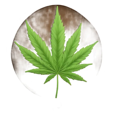 weed plant rolled up in a tobacco leaf sticker