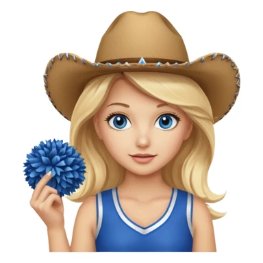 cowboys cheerleader pom pom sticker