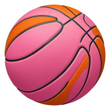 Pink and orange basketball  sticker