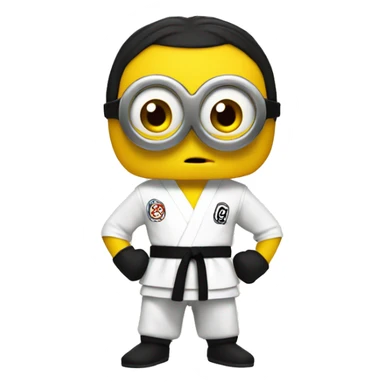 minion bob karate sticker