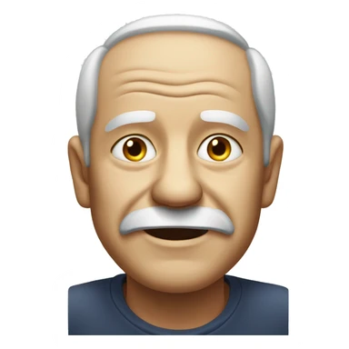 portrait of an old man smirking  sticker